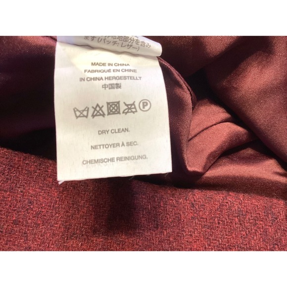 J.Crew Women Stadium Cloth Wool Parka Nello Gori Burgundy Hooded Coat Size 6 EUC - Picture 9 of 12